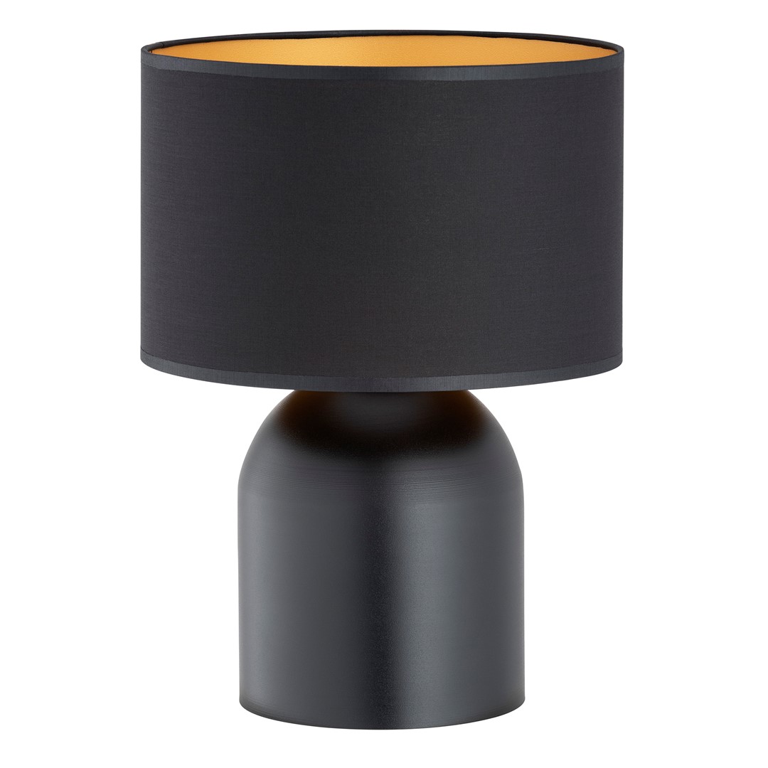 Aspen 35cm Zwart tafellamp Van Emibig Lighting - De metalen voet in combinatie met een discrete lampenkap cre&euml;ert een elegant ontwerp dat past in moderne woningen.
