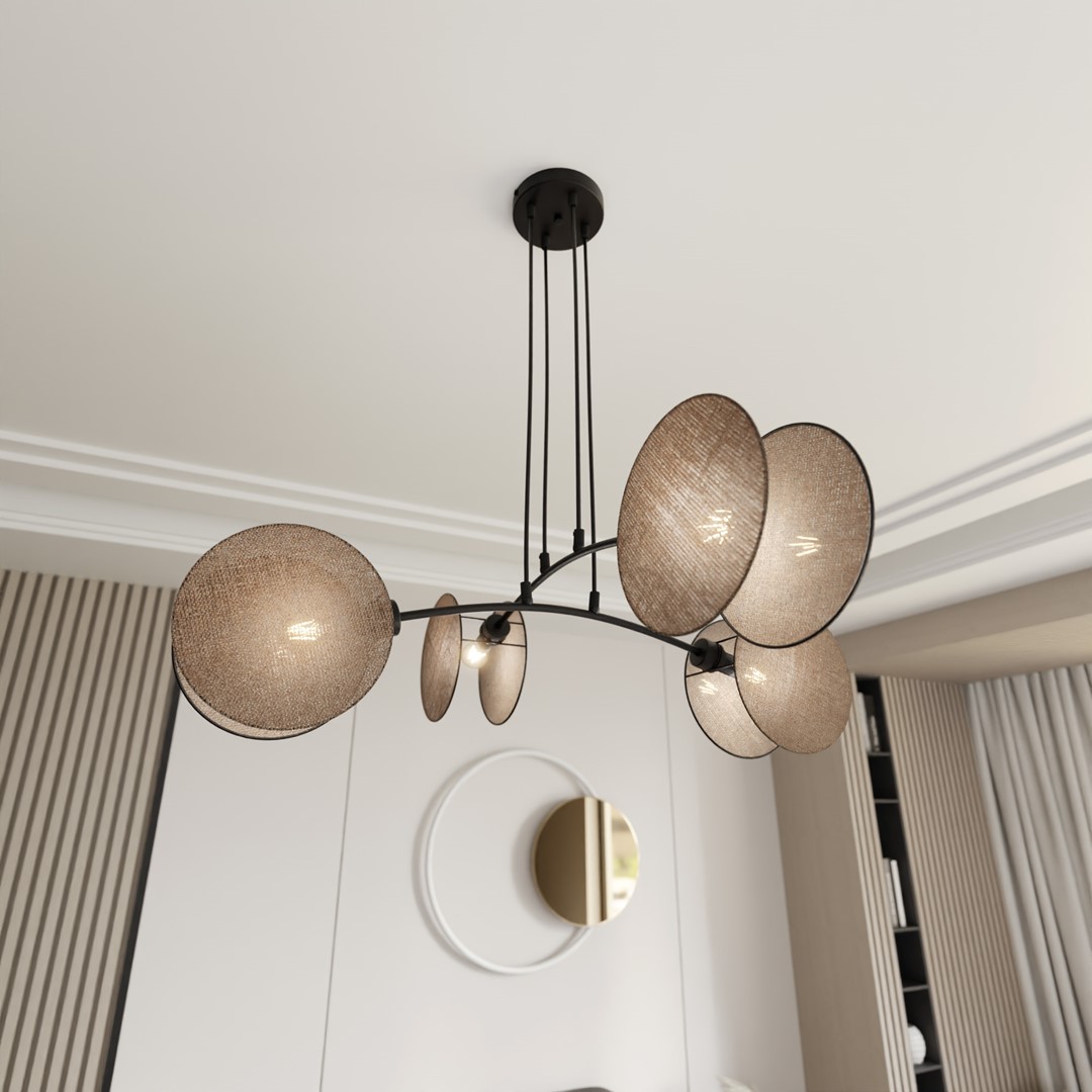 Motif 82cm Natuur hanglamp Van Emibig Lighting - Door de combinatie van moderne vormen en functies dienen de lampen niet alleen als verlichting - maar ook als expressief vormgevingselement.