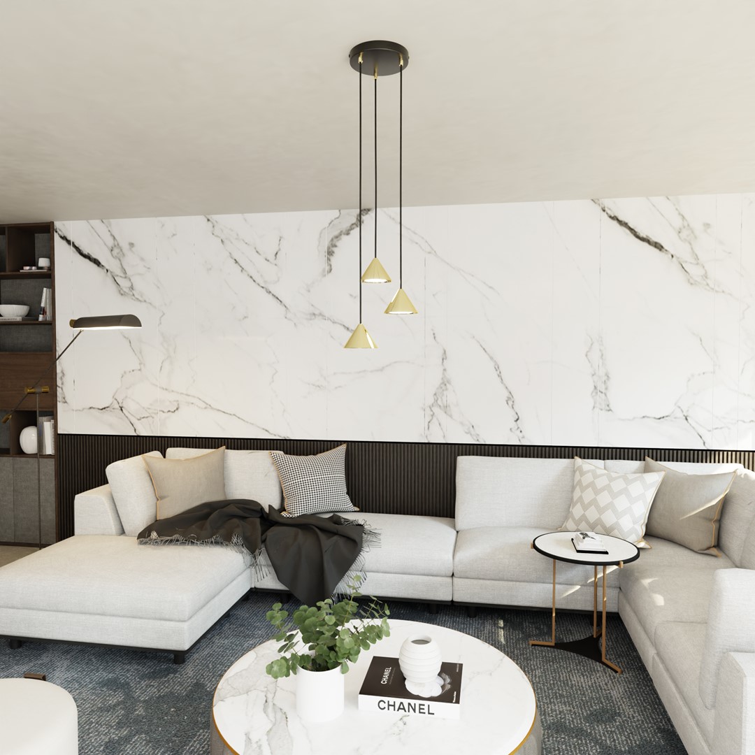 Elit Premium Ø20 Goud hanglamp Van Emibig Lighting - Elit is een uniek verlichtingsarmatuur met een modern en minimalistisch design.