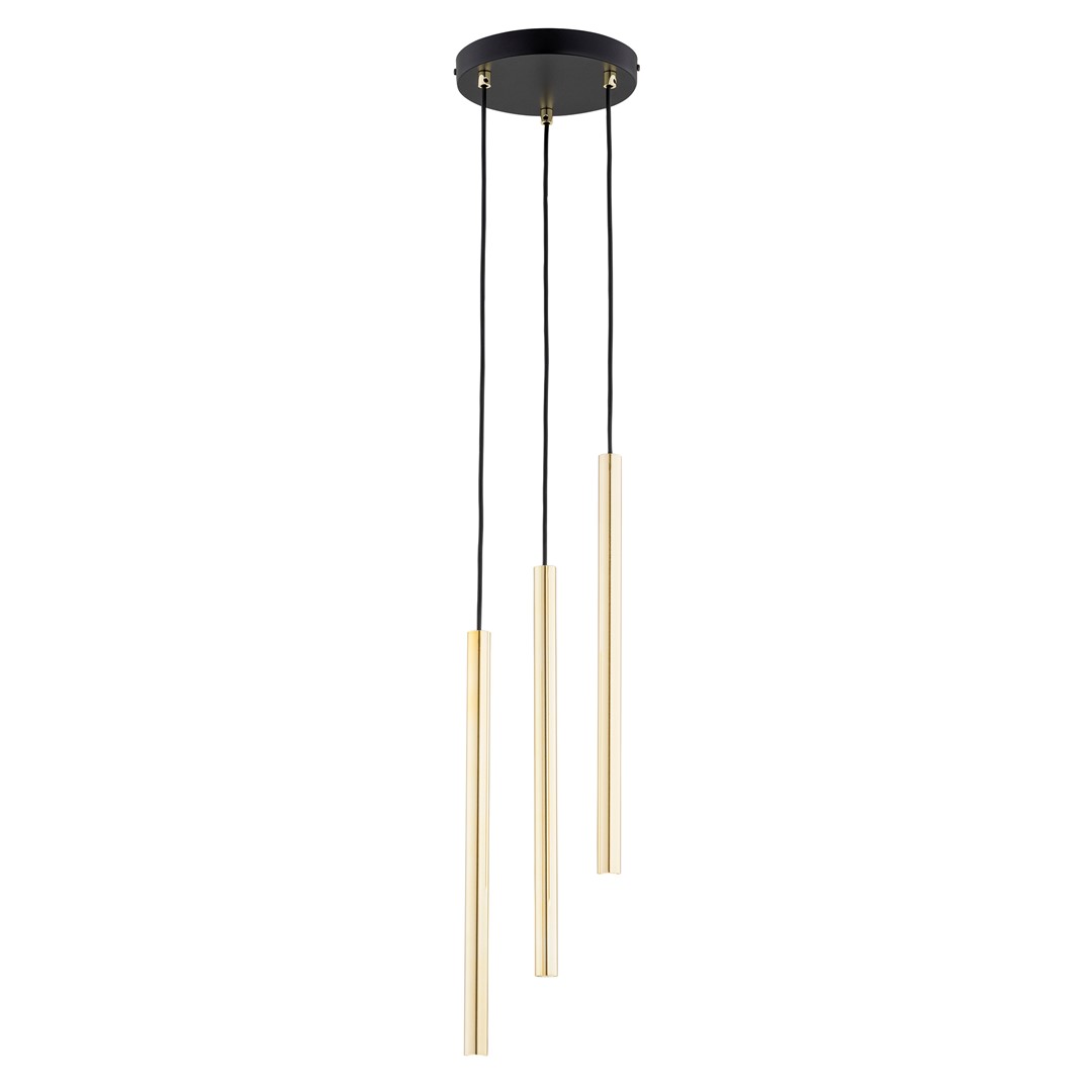 Selter Ø20 Goud hanglamp Van Emibig Lighting - De goudkleurige buizen waaruit de lamp bestaat, zorgen voor een unieke glans en een elegante uitstraling.