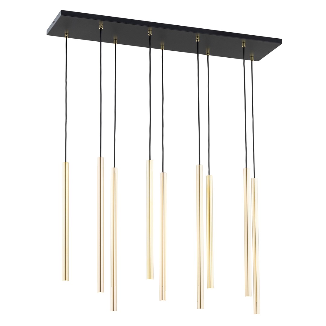Selter 90cm Goud hanglamp Van Emibig Lighting - De goudkleurige buizen waaruit de lamp bestaat, zorgen voor een unieke glans en een elegante uitstraling.
