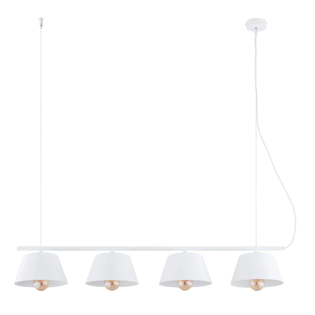 Gelato 100cm Wit hanglamp Van Emibig Lighting - De Gelato lampenserie is een minimalistische schoonheid.