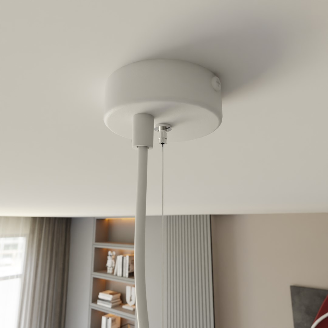 Gelato 100cm Wit hanglamp Van Emibig Lighting - De Gelato lampenserie is een minimalistische schoonheid.