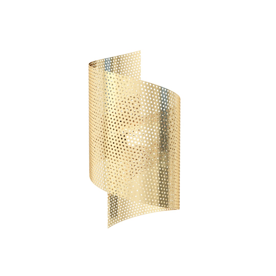 Spiral 30cm Goud wandlamp Van Emibig Lighting - Ideaal voor het verlichten van trappen, gangen en hallen, maar ook als sfeervolle extra verlichting in de woonkamer of slaapkamer.