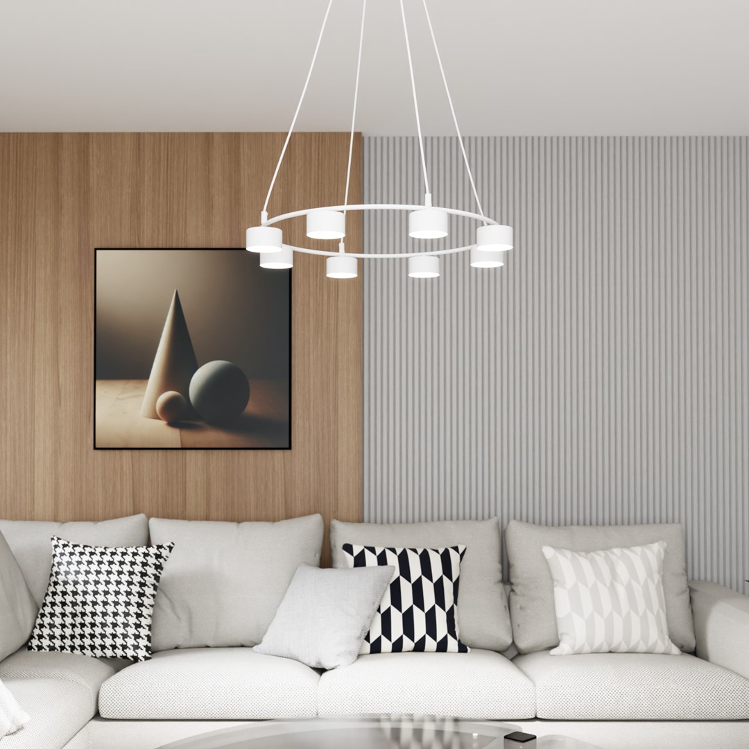 Starlit Ø64 Wit hanglamp Van Emibig Lighting - De eenvoudige vorm en strakke lijnen passen bij een modern en minimalistisch interieur, waardoor het een uitstekende keuze is voor woonkamers, eetkamers en keukens.