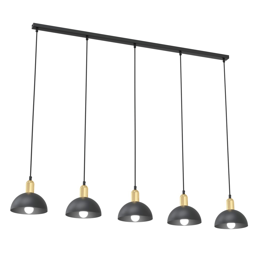 Moto 116cm Zwart hanglamp Van Emibig Lighting - &ndash; Moto cre&euml;ert een unieke sfeer en een stijlvol contrastelement in de ruimte.