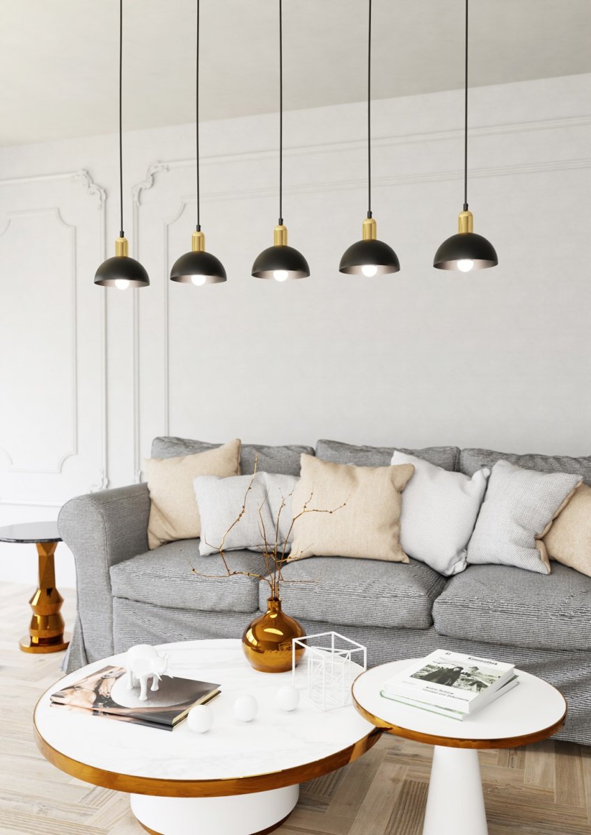 Moto 116cm Zwart hanglamp Van Emibig Lighting - &ndash; Moto cre&euml;ert een unieke sfeer en een stijlvol contrastelement in de ruimte.