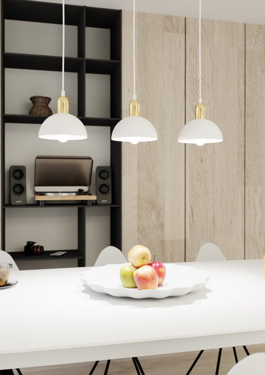 Moto 60cm Wit hanglamp Van Emibig Lighting - &ndash; Moto cre&euml;ert een unieke sfeer en een stijlvol contrastelement in de ruimte.
