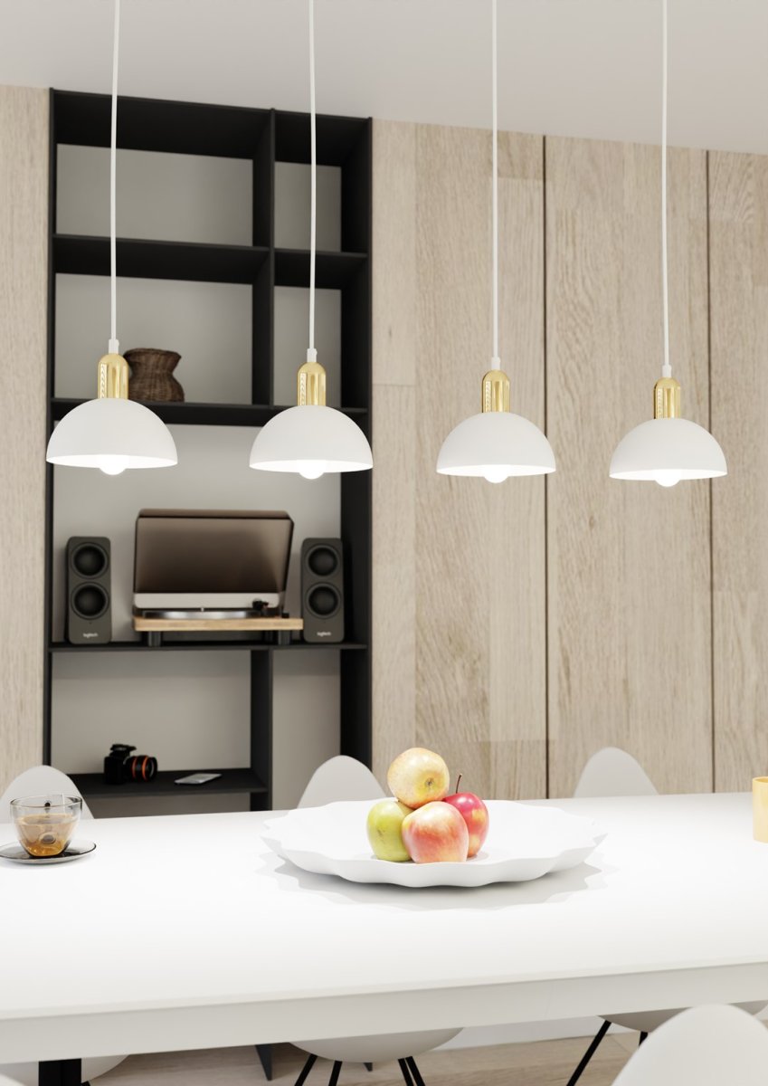 Moto 90cm Wit hanglamp Van Emibig Lighting - &ndash; Moto cre&euml;ert een unieke sfeer en een stijlvol contrastelement in de ruimte.