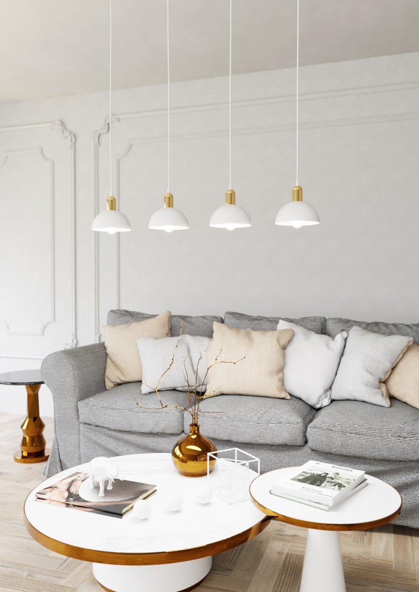 Moto 90cm Wit hanglamp Van Emibig Lighting - &ndash; Moto cre&euml;ert een unieke sfeer en een stijlvol contrastelement in de ruimte.