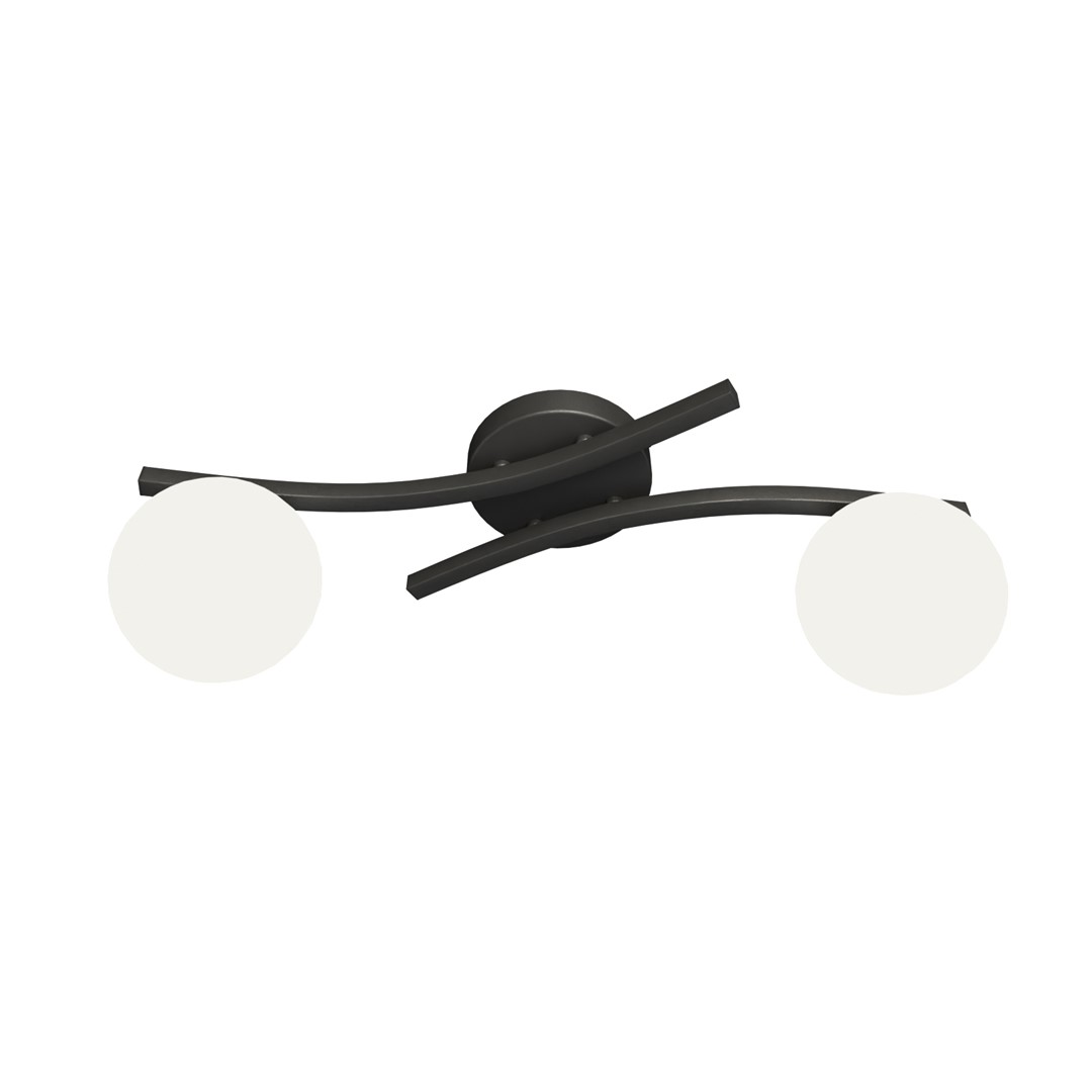 Opus 60cm Wit plafondlamp Van Emibig Lighting - De eenvoudige vorm en de opaal glazen koepels geven de kamer een zachtheid en lichtheid, terwijl de lamp een aangenaam, diffuus licht verspreidt.