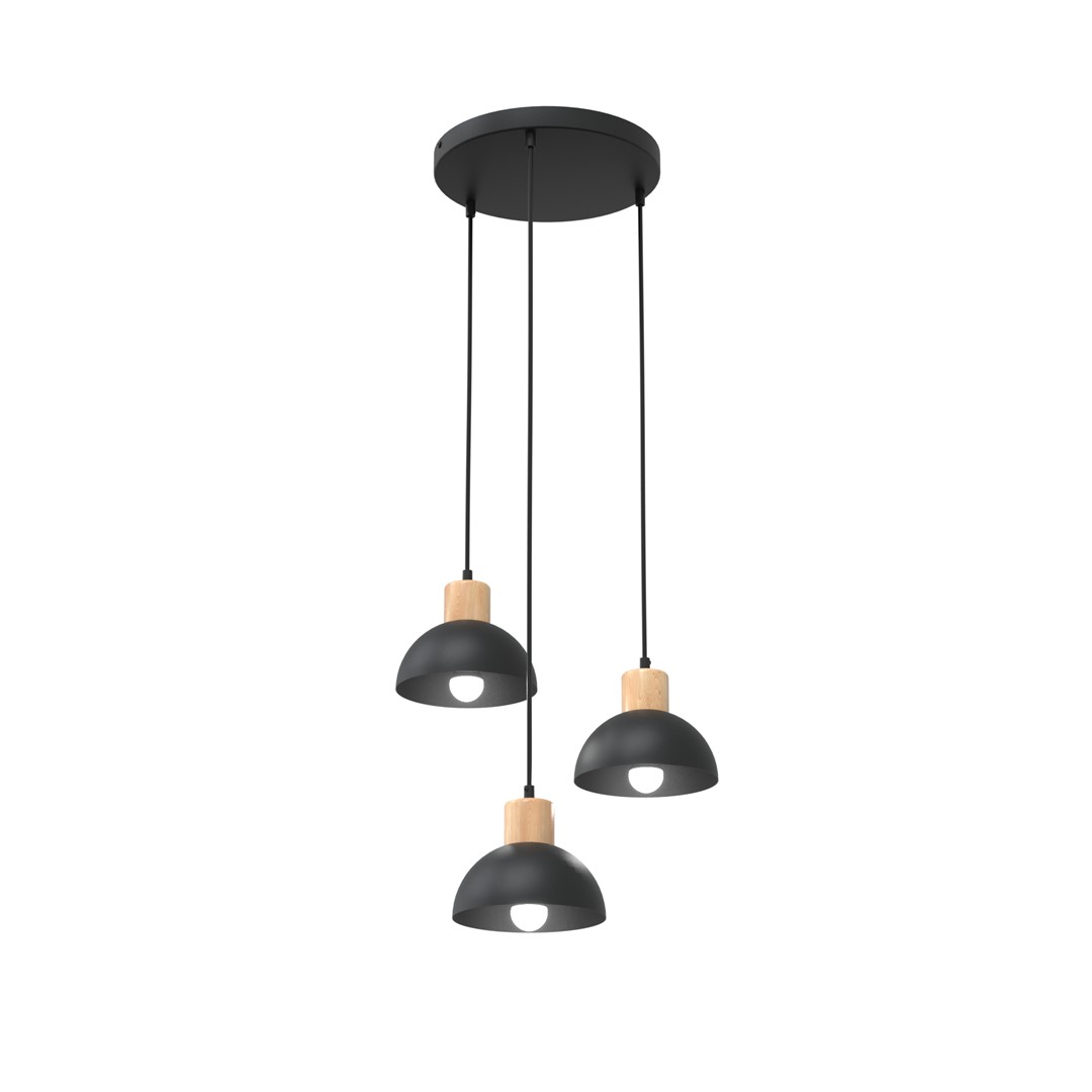 Seco Ø30 Zwart hanglamp Van Emibig Lighting - De Seco plafondlamp legt de essentie van de Scandinavische stijl vast - waar eenvoudige vormen en natuurlijke elementen samenkomen.