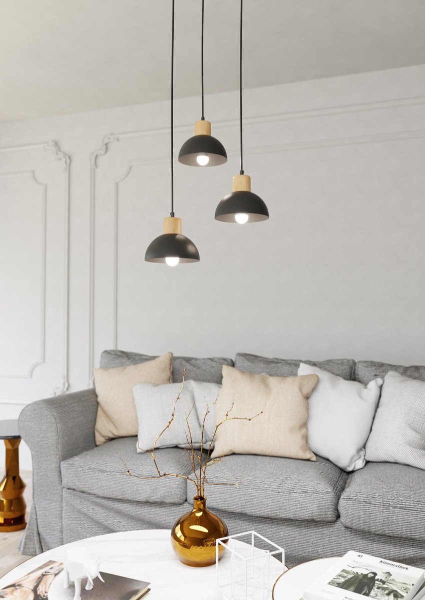 Seco Ø30 Zwart hanglamp Van Emibig Lighting - De Seco plafondlamp legt de essentie van de Scandinavische stijl vast - waar eenvoudige vormen en natuurlijke elementen samenkomen.