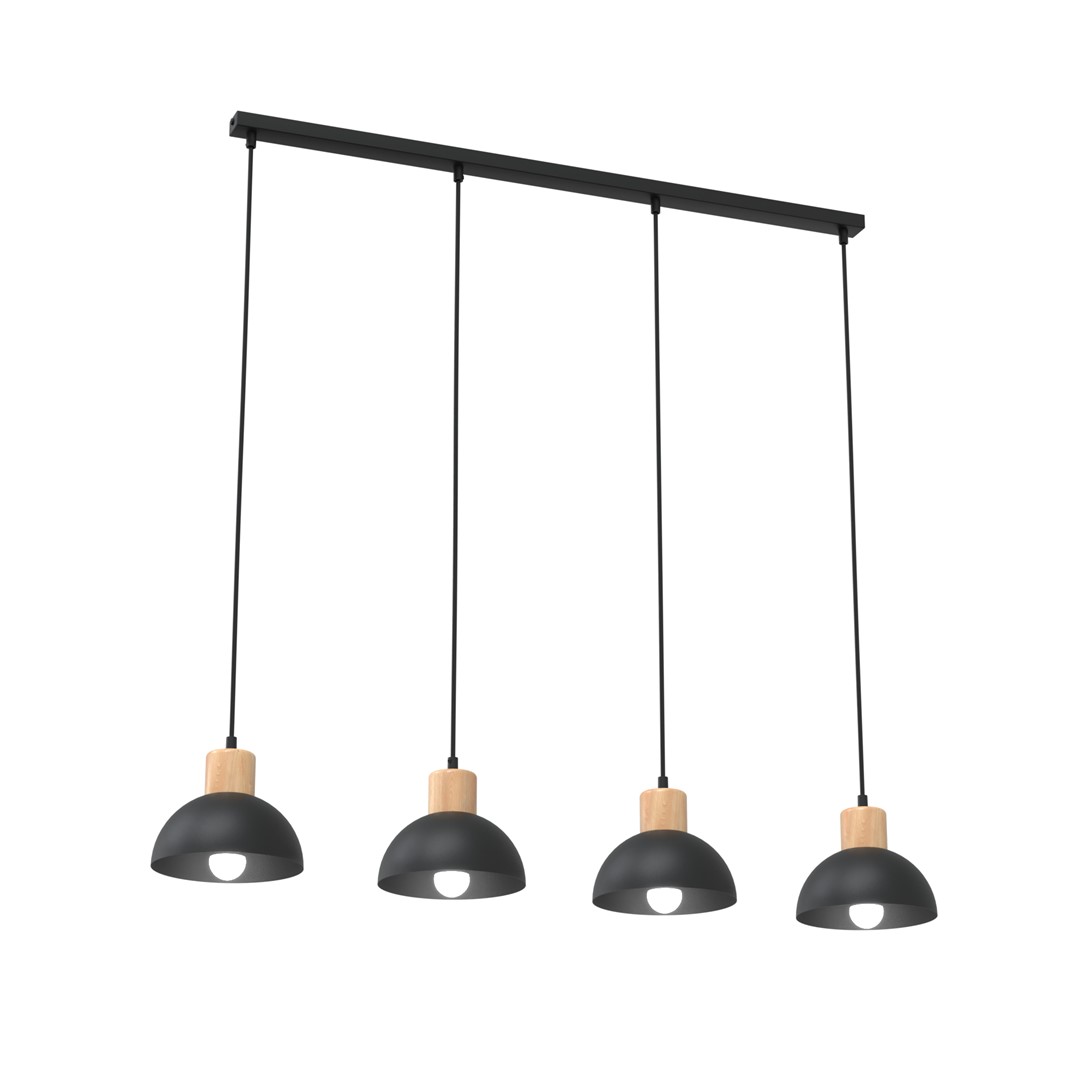 Seco 90cm Zwart hanglamp Van Emibig Lighting - De Seco plafondlamp legt de essentie van de Scandinavische stijl vast - waar eenvoudige vormen en natuurlijke elementen samenkomen.