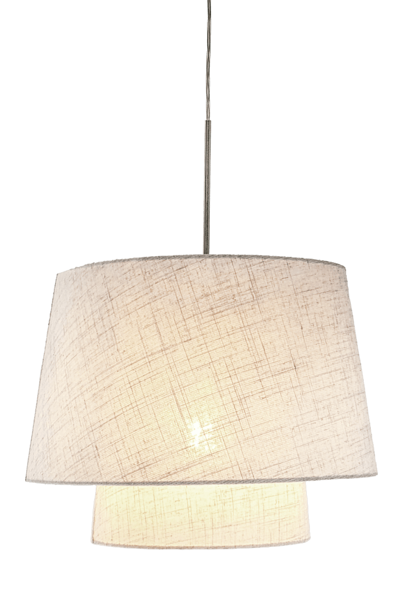 Doble Ø48 Beige hanglamp Van Aneta Lighting - Het lichte textiel geeft de lamp een warme en gezellige uitstraling, terwijl de eenvoudige vorm ervoor zorgt dat de lamp gemakkelijk in verschillende interieurstijlen past.