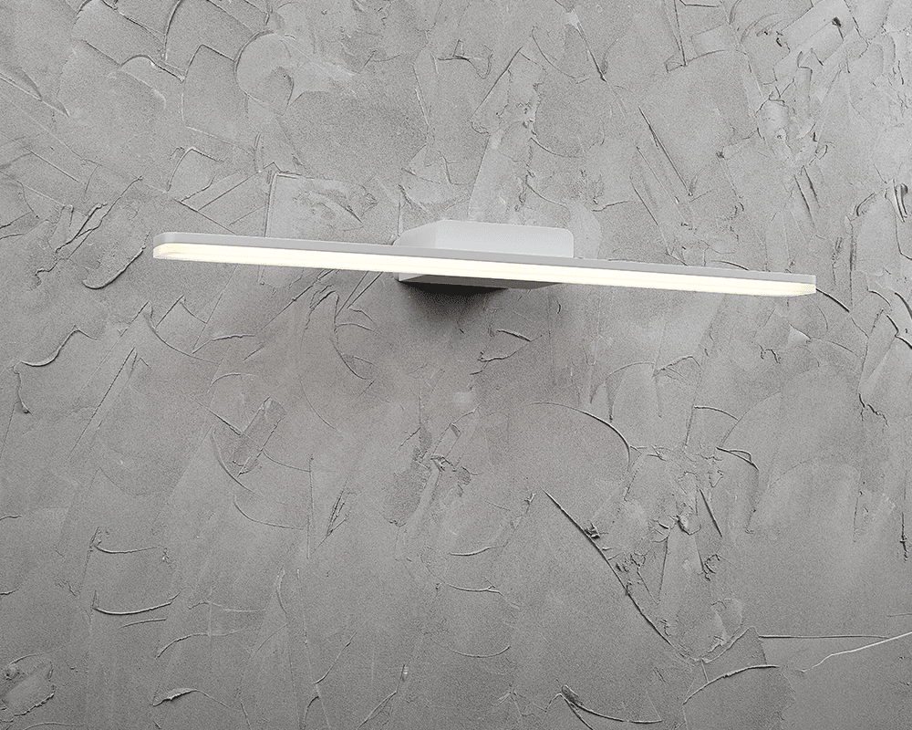 Aqua II 60cm Wit badkamerlamp Van Westal - De armatuur is dimbaar met een faseaansnijdingsdimmer.