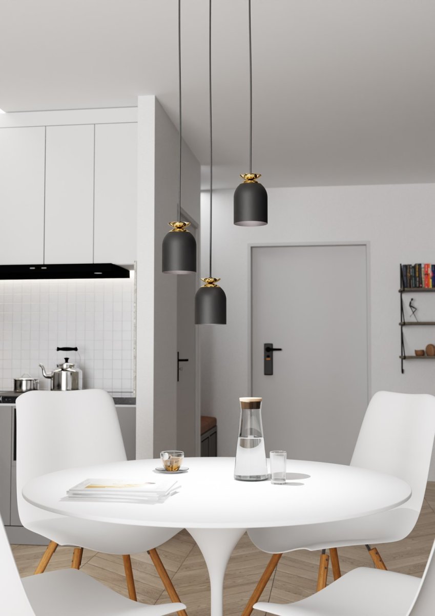 Target Ø30 Zwart hanglamp Van Emibig Lighting - Perfect voor woonkamers, eetkamers en openbare ruimtes - Target wordt een stijlvol element dat een industri&euml;le uitstraling combineert met een vleugje luxe.