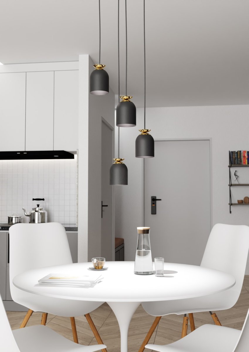 Target Ø30 Zwart hanglamp Van Emibig Lighting - Perfect voor woonkamers, eetkamers en openbare ruimtes - Target wordt een stijlvol element dat een industri&euml;le uitstraling combineert met een vleugje luxe.