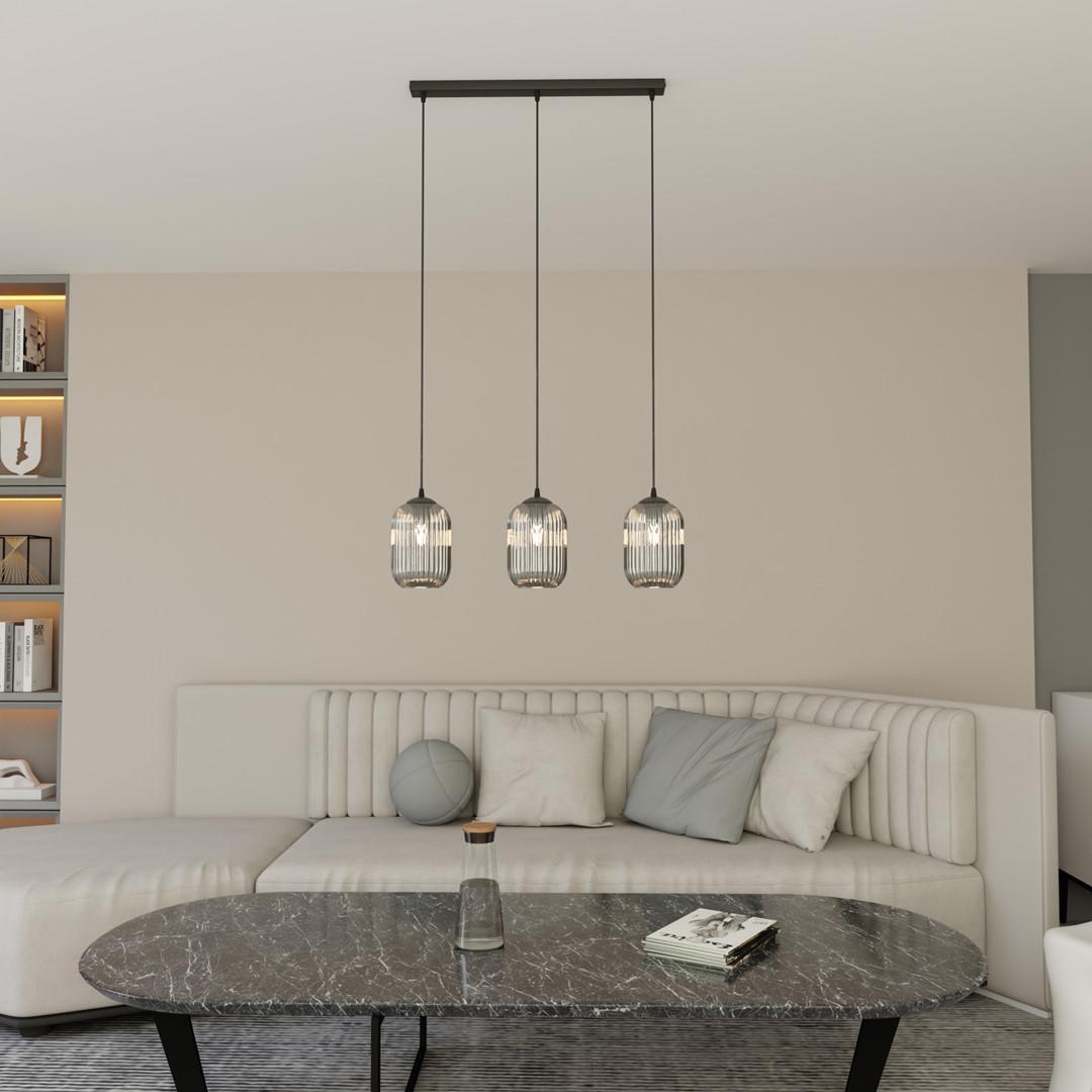 Verdi 60cm Rookkleurig hanglamp Van Emibig Lighting - De originele vorm geeft de kamer karakter en cre&euml;ert een persoonlijke stijl met een gezellige sfeer.