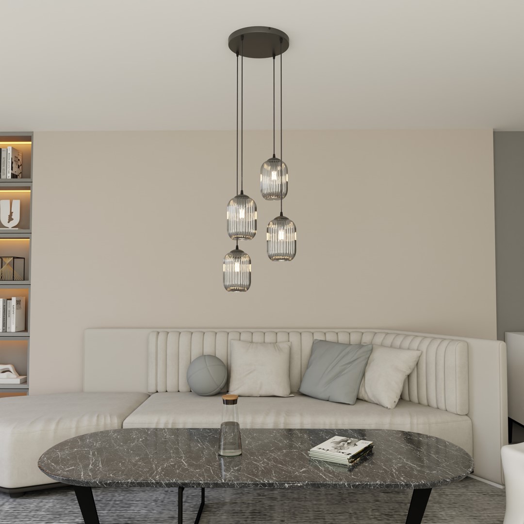 Verdi Ø30 Rookkleurig hanglamp Van Emibig Lighting - De originele vorm geeft de kamer karakter en cre&euml;ert een persoonlijke stijl met een gezellige sfeer.
