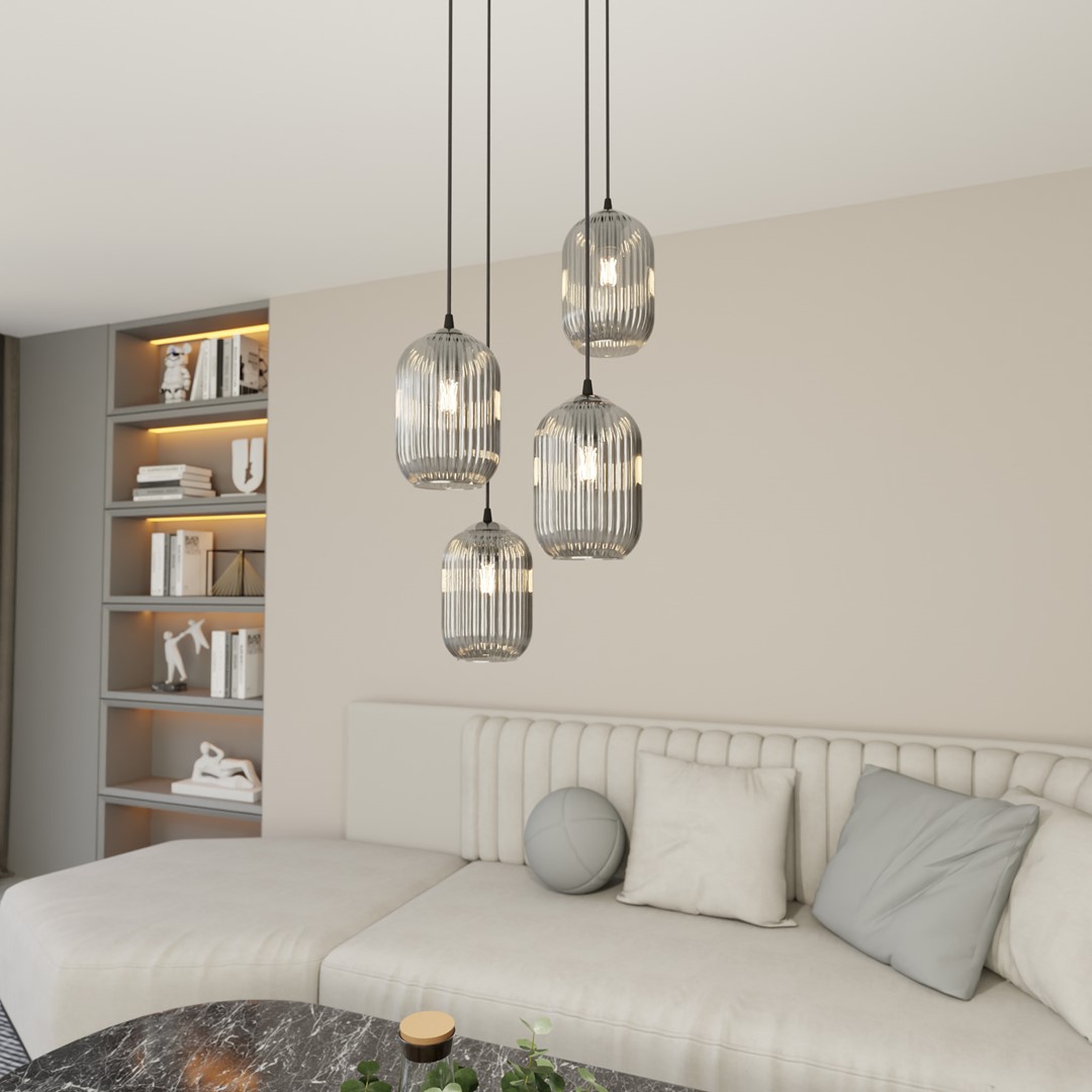 Verdi Ø30 Rookkleurig hanglamp Van Emibig Lighting - De originele vorm geeft de kamer karakter en cre&euml;ert een persoonlijke stijl met een gezellige sfeer.