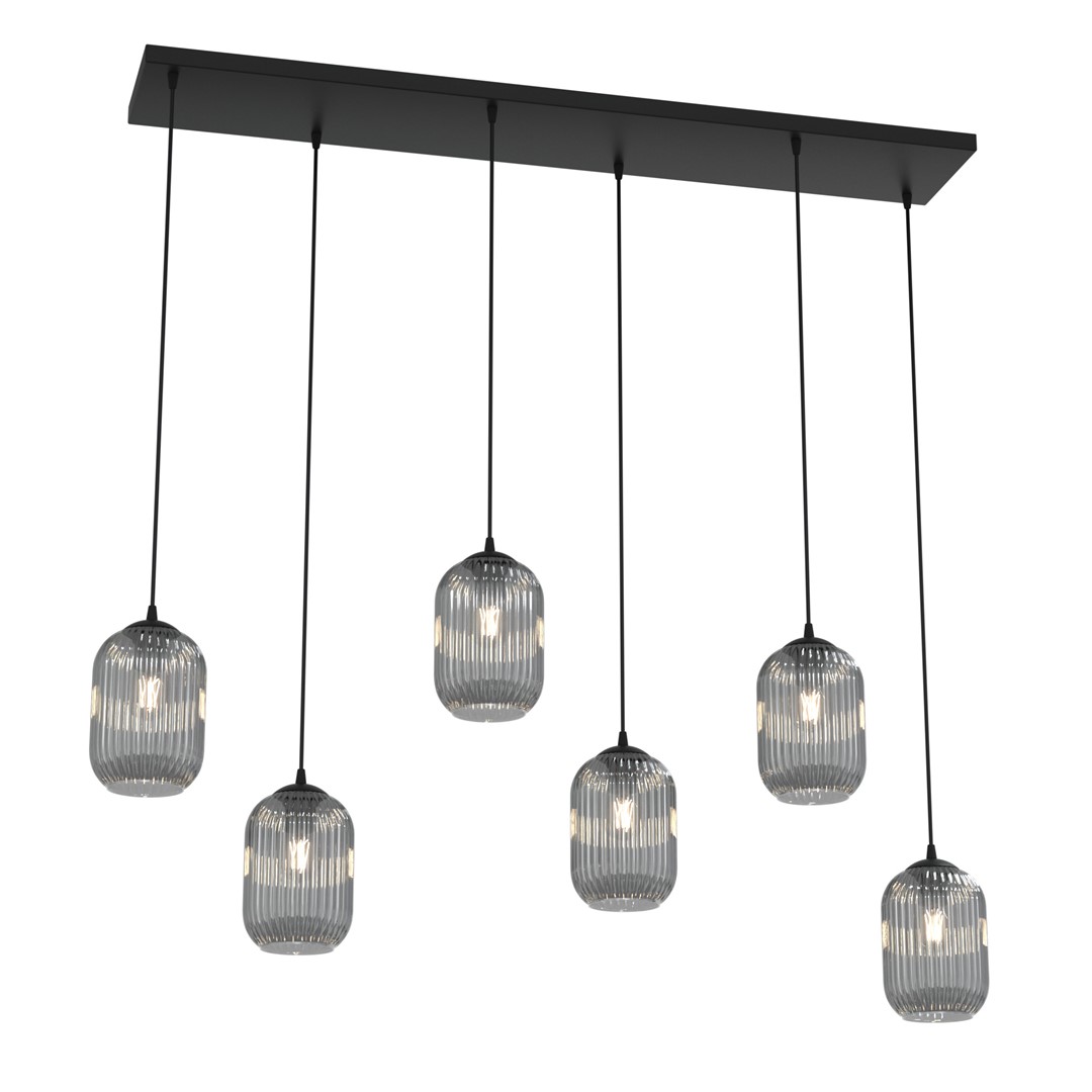 Verdi 115cm Rookkleurig hanglamp Van Emibig Lighting - De originele vorm geeft de kamer karakter en cre&euml;ert een persoonlijke stijl met een gezellige sfeer.