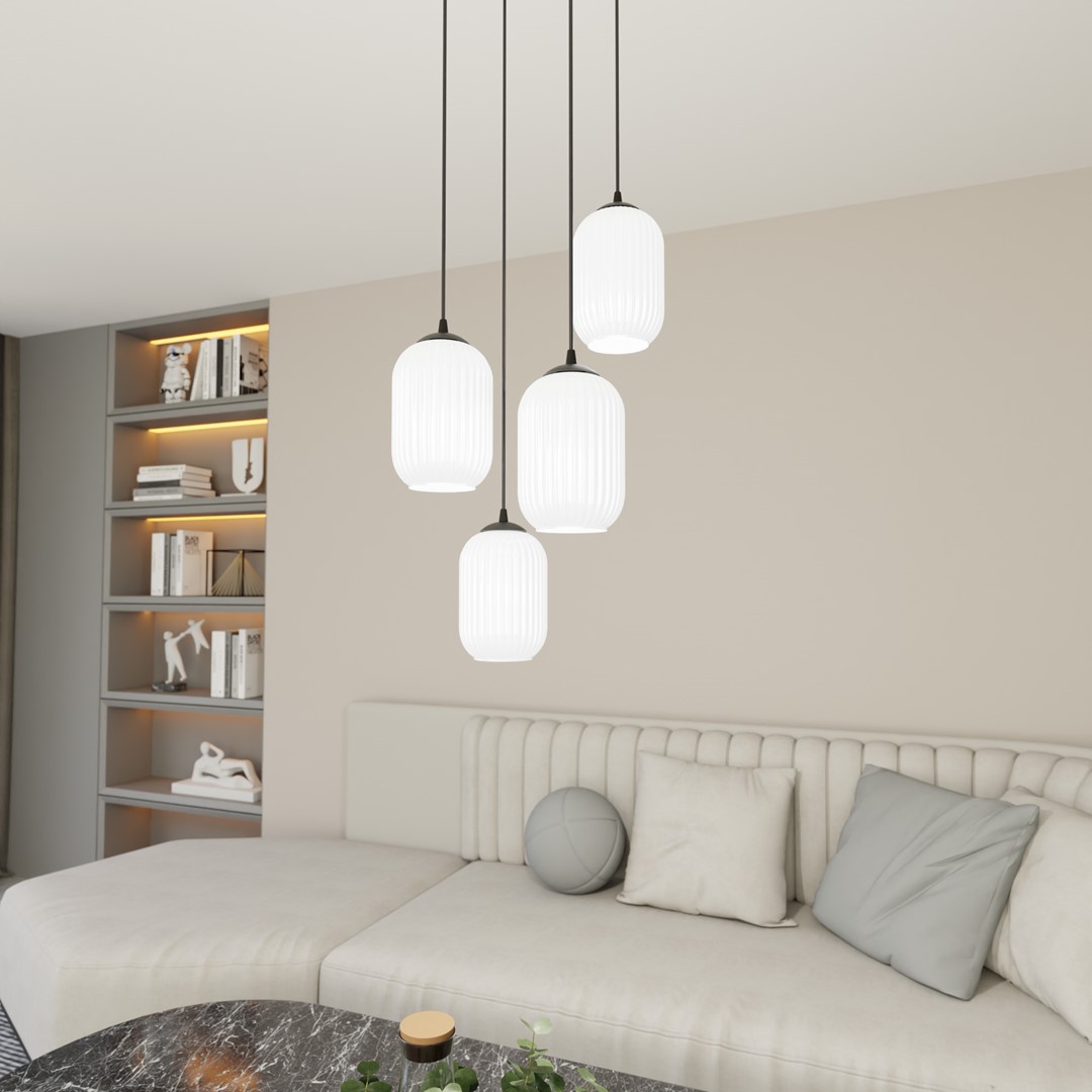 Verdi Ø30 Wit hanglamp Van Emibig Lighting - De originele vorm geeft de kamer karakter en cre&euml;ert een persoonlijke stijl met een gezellige sfeer.