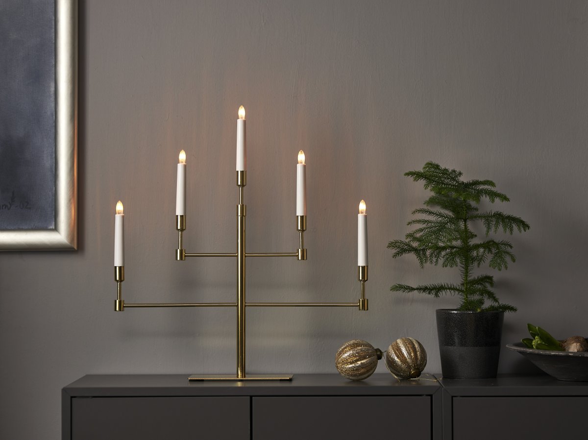 Vide Messing Van Star Trading - Versier het met Advent en Kerstmis, zet het voor het raam of op een fles.
