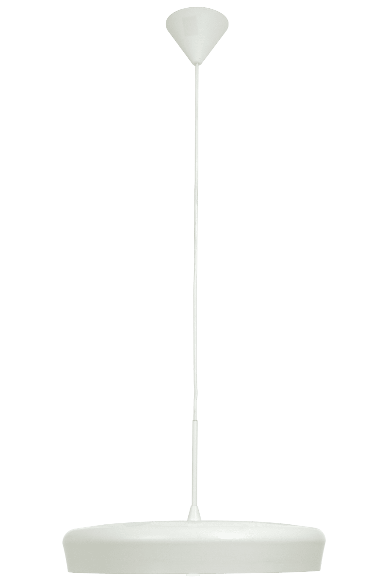 ETA Ø45 Wit hanglamp Van Aneta Lighting - Plafondkap van wit kunststof voor haakophanging met aansluitblok, lampstekker kan worden gemonteerd.
