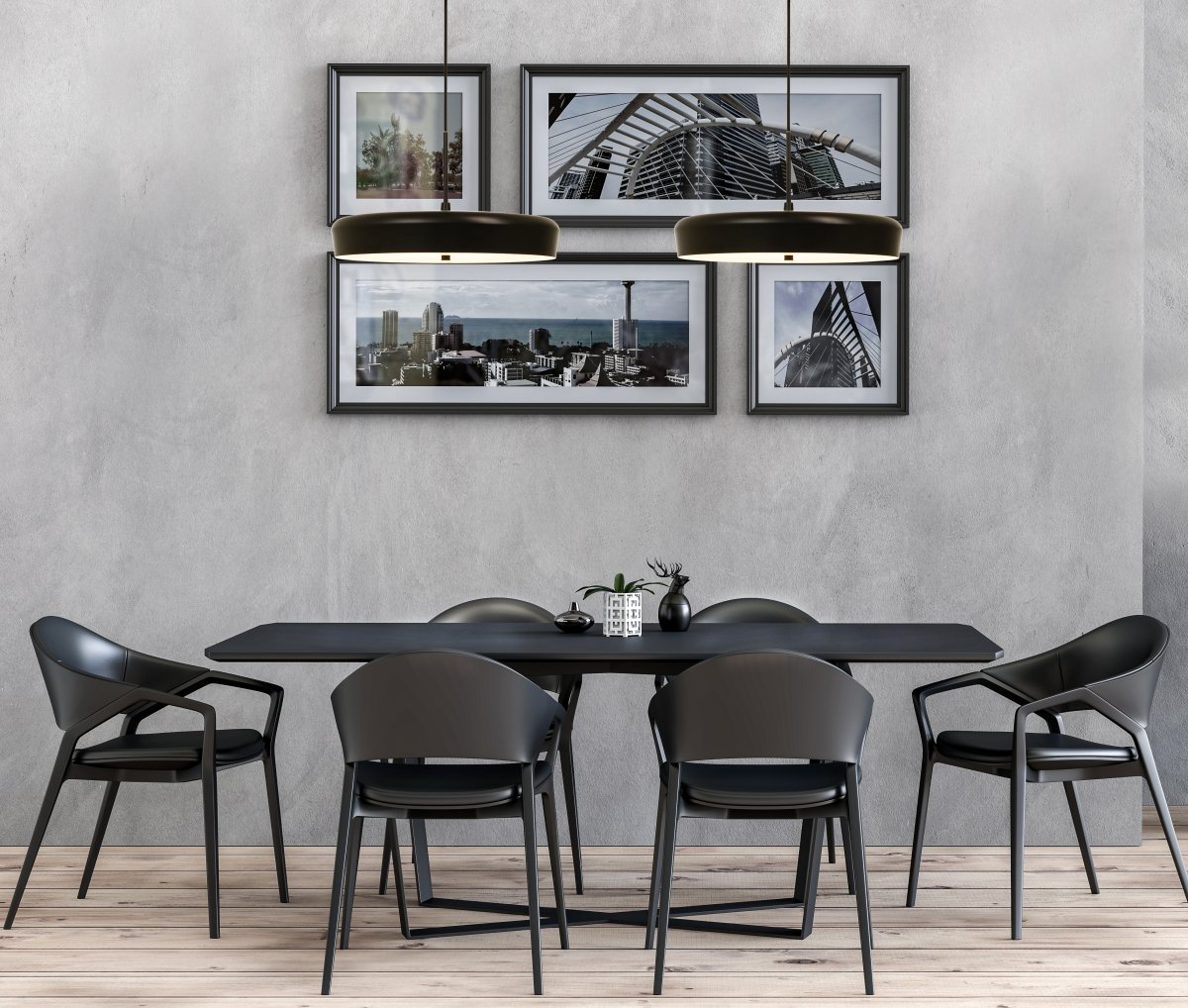 ETA Ø45 Zwart hanglamp Van Aneta Lighting - Plafondkap van zwart kunststof voor haakophanging met aansluitblok, lampstekker kan worden gemonteerd.