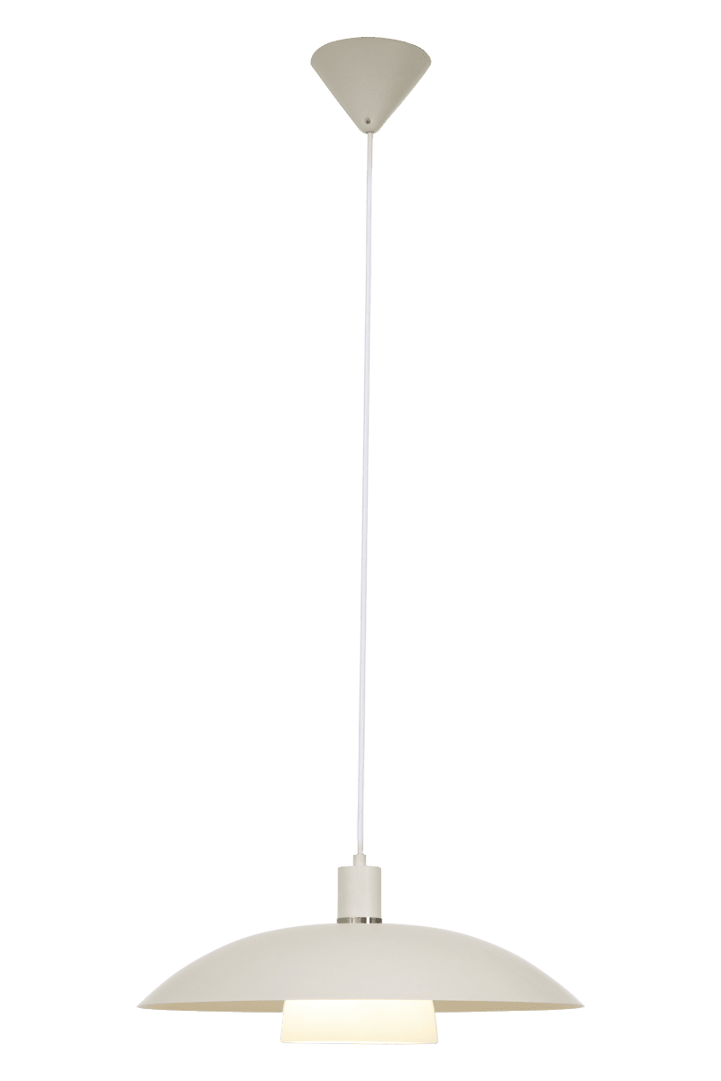 Alfa Ø42 Wit hanglamp Van Aneta Lighting - Alfa is een klassieke hanglamp met een modern tintje die goed past boven de keukentafel.