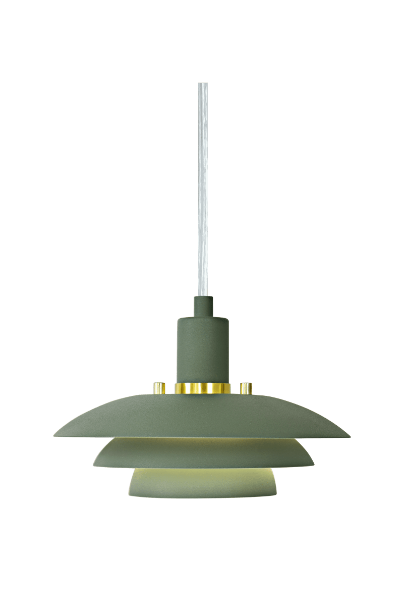 Epsilon Ø20 Groente raamlamp Van Aneta Lighting - Inclusief verwisselbare details in chroom en mat messing, zodat u het ontwerp naar eigen smaak kunt aanpassen.