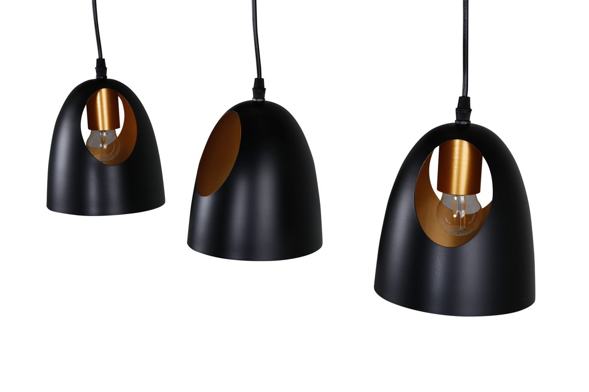 Elda 75cm Zwart hanglamp Van Venture Design - Plaats de lamp boven de eettafel of keuken en je krijgt niet alleen verlichting, maar ook een stijlvol interieurdetail bij je aankoop.