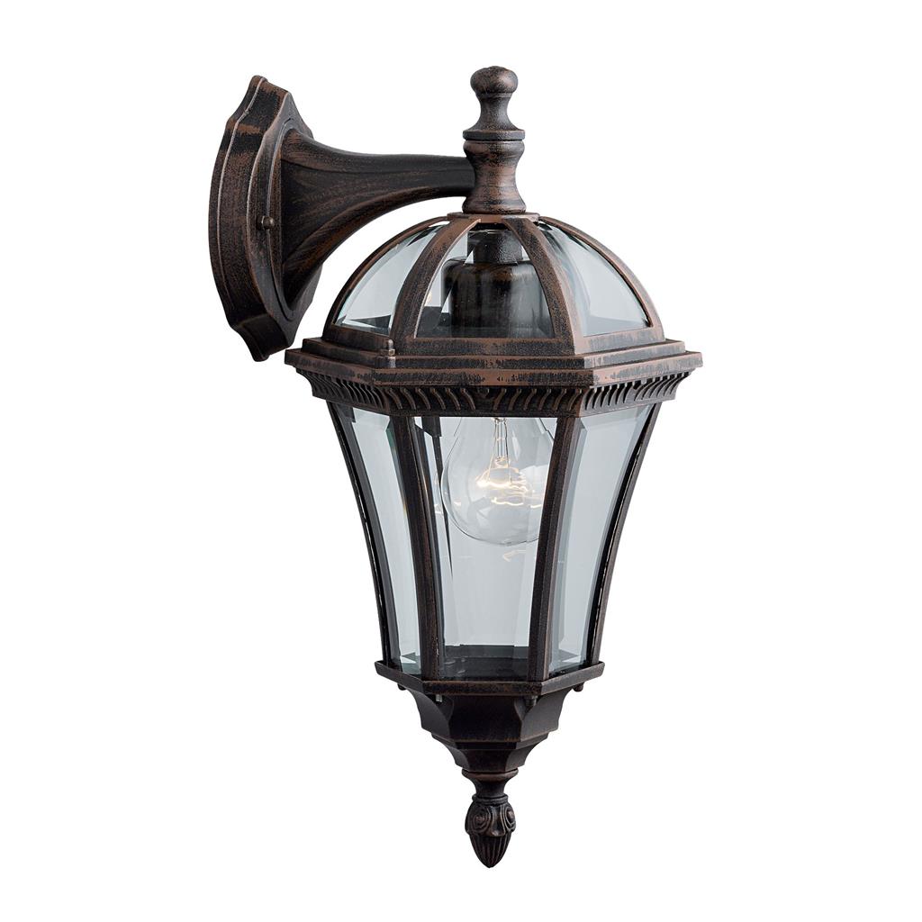 Capri Bruin buitenlamp Van Searchlight - Gemaakt van aluminium en helder glas, het is zowel duurzaam als stijlvol &ndash; Ideaal voor het verlichten van de entree, veranda of tuin.