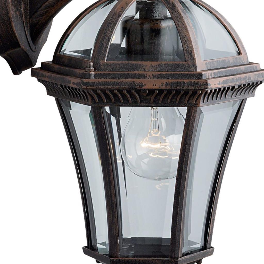 Capri Bruin buitenlamp Van Searchlight - Gemaakt van aluminium en helder glas, het is zowel duurzaam als stijlvol &ndash; Ideaal voor het verlichten van de entree, veranda of tuin.