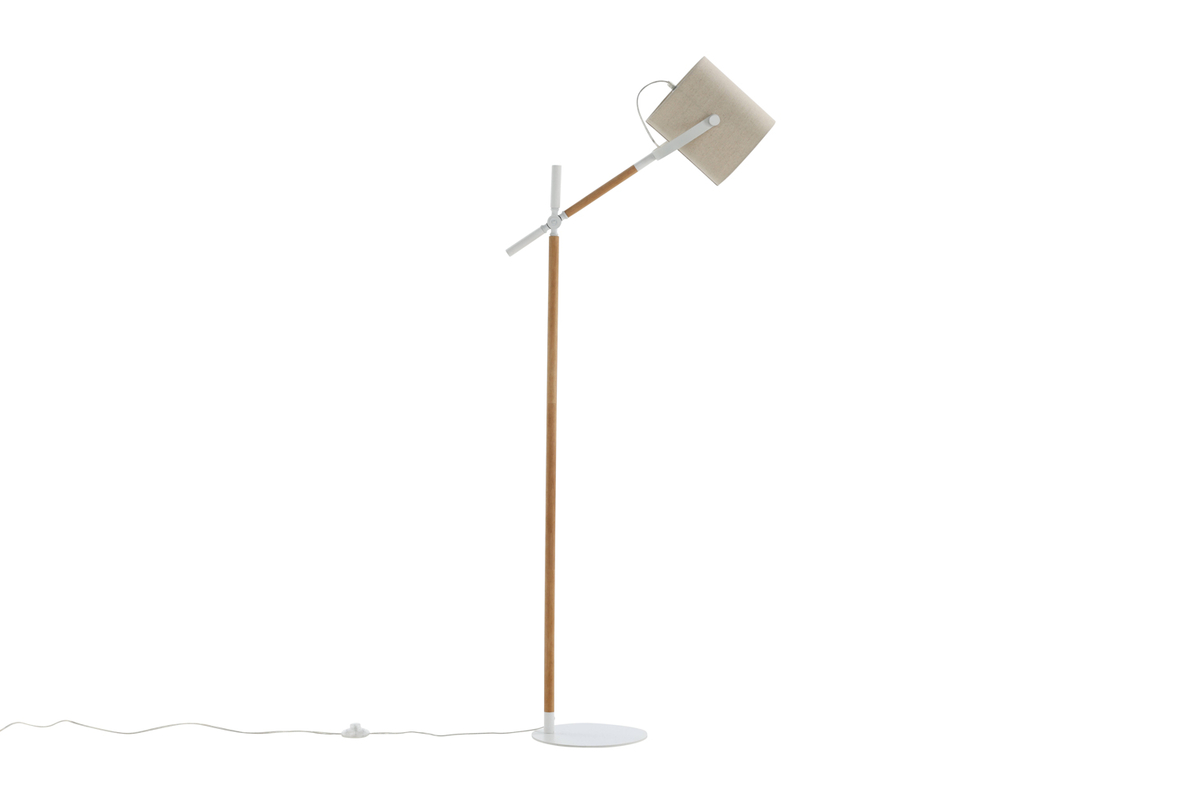 Dennis Wit/hout vloerlamp Van Venture Design - 