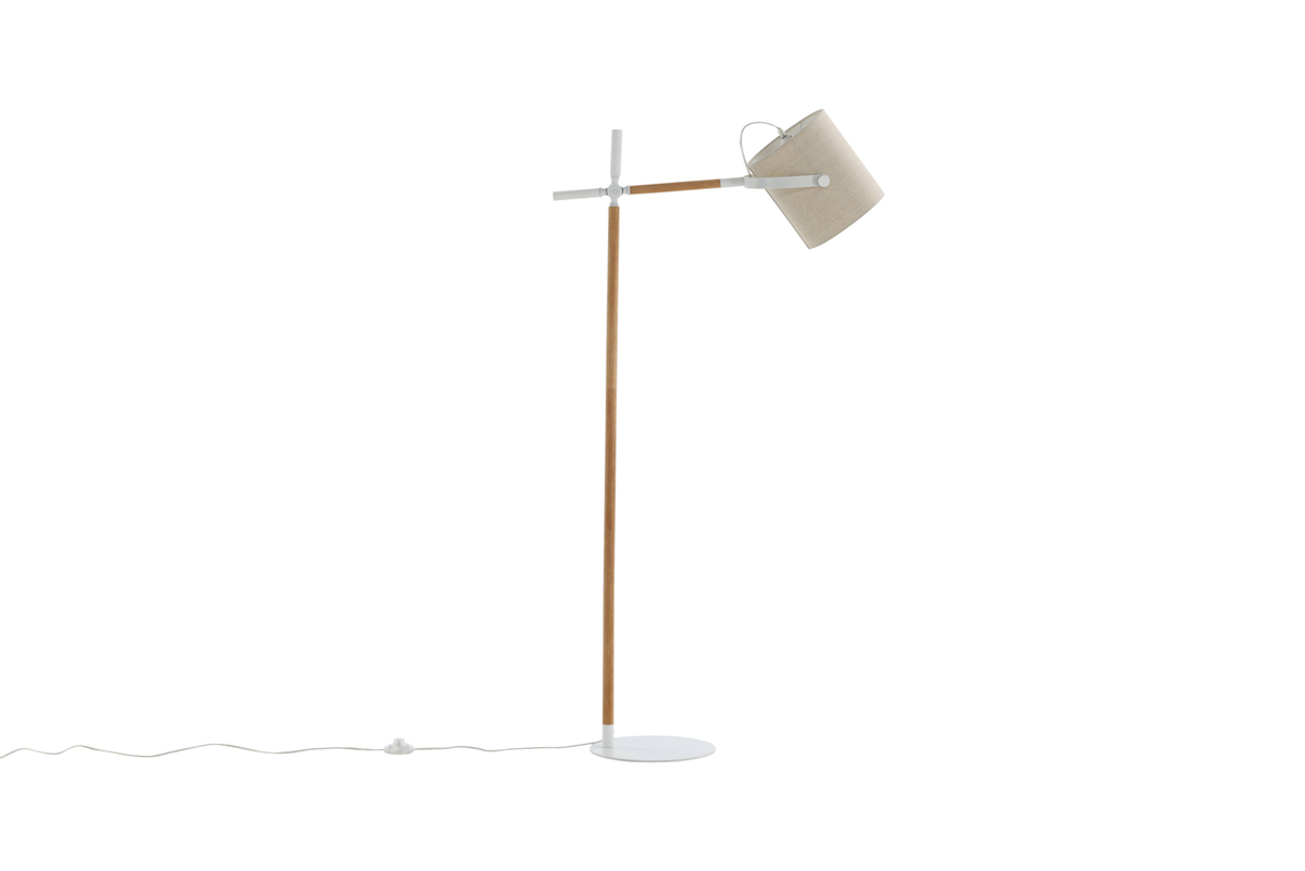 Dennis Wit/hout vloerlamp Van Venture Design - 