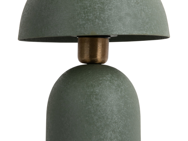 Boaz Mini 30cm Groente tafellamp Van Leitmotiv - De matte, groene afwerking heeft een gestructureerd, bijna keramisch oppervlak dat de lamp een zachte en levendige uitstraling geeft.