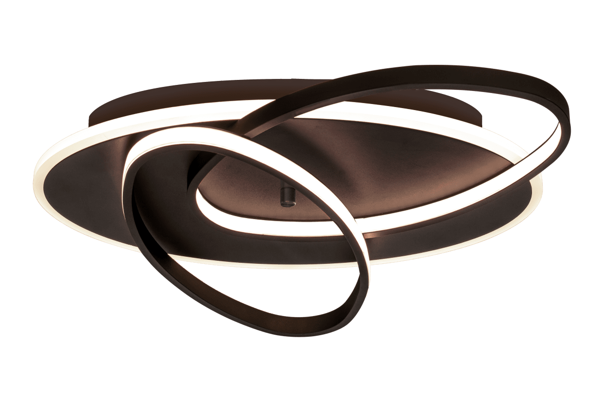 Legato 50cm Zwart plafondlamp Van Aneta Lighting - De Legato plafondlamp in een spannend design heeft meerdere LED-snoeren en zorgt voor een goede lichtverdeling.