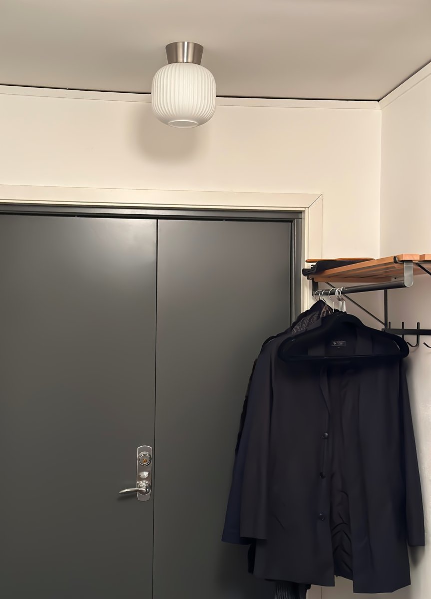 Vanja Ø20 Staal/Wit plafondlamp Van Aneta Lighting - De Vanja plafondlamp is een kleine en stijlvolle plafondlamp die perfect past in kleinere ruimtes zoals hallen, keukens of slaapkamers.