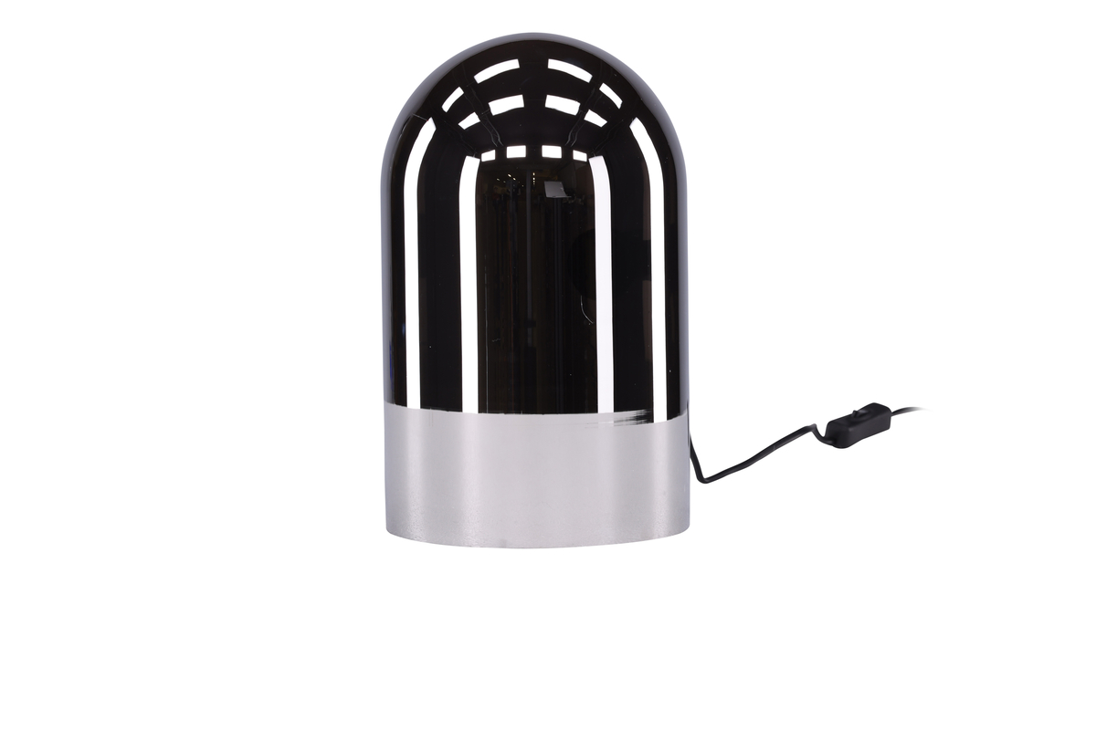 Quentin 32cm Rookkleurig tafellamp Van Venture Design - Deze trendy lamp is gemakkelijk te combineren met andere interieurs en dankzij het compacte formaat past hij zelfs op de kleinste plekken, bij voorkeur op een plank.