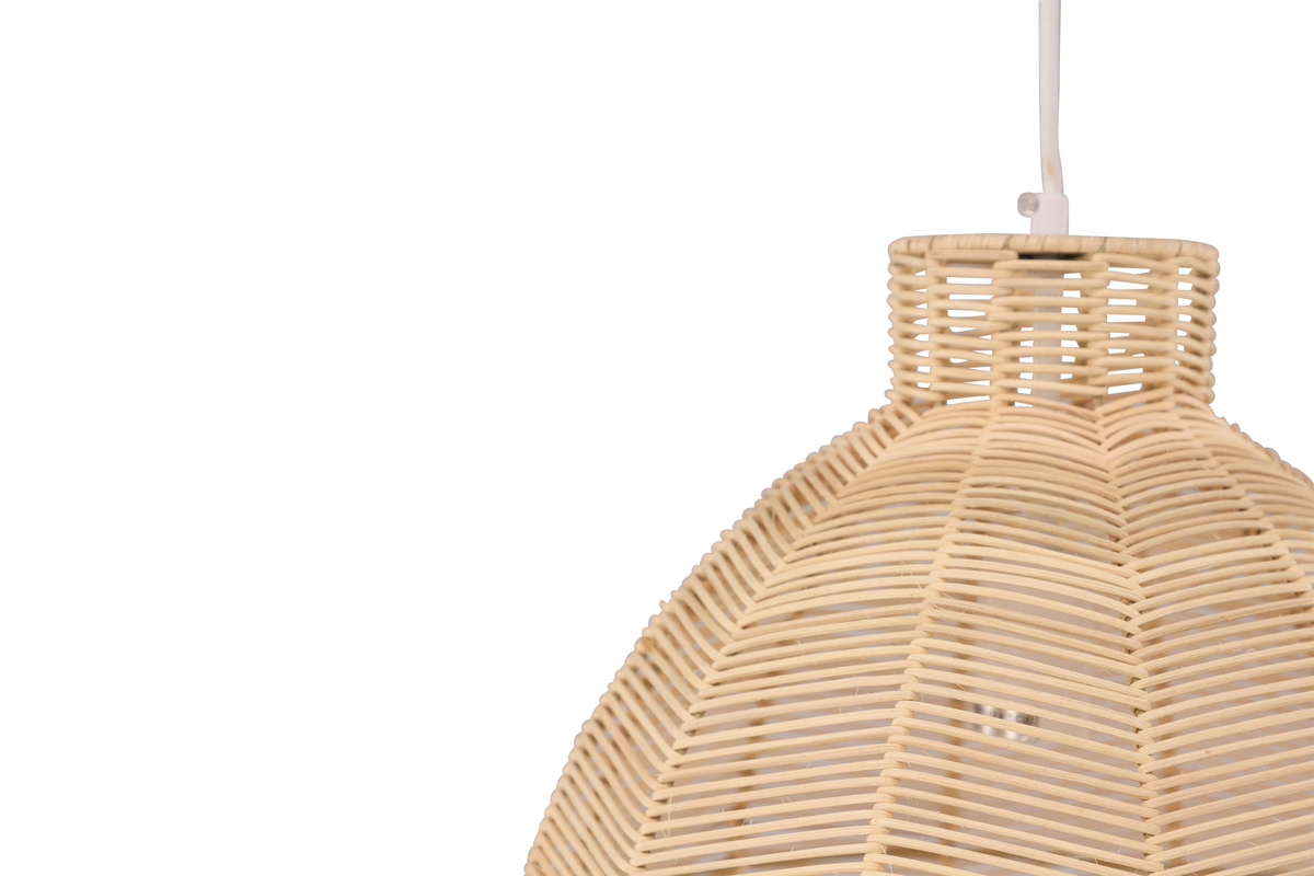 Tours Ø40 Natuur hanglamp Van Venture Design - De lamp heeft een prachtige gloed die een warme en gezellige sfeer geeft, waardoor hij perfect is voor boven de eettafel, voor lange, sfeervolle diners of in de slaapkamer voor een ontspannen sfeer.