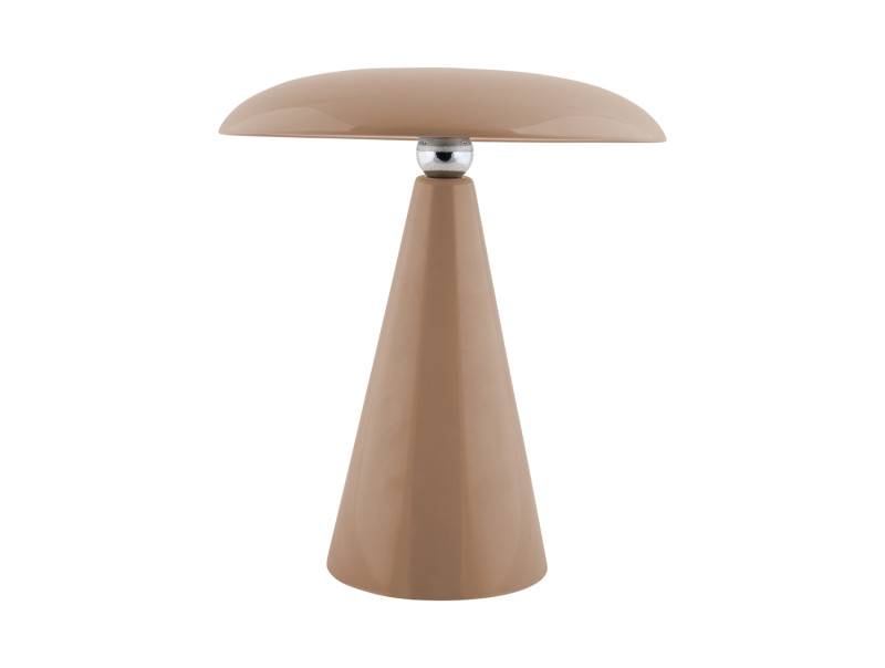 Phoebe LED 26cm Bruin Draagbare Van Leitmotiv - De lamp is in 3 stappen dimbaar via de aanraakknop op het scherm en geeft tot 8 uur licht na een volledige lading.