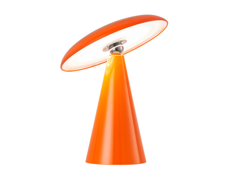 Phoebe LED 26cm Oranje Draagbare Van Leitmotiv - De lamp is in 3 stappen dimbaar via de aanraakknop op het scherm en geeft tot 8 uur licht na een volledige lading.