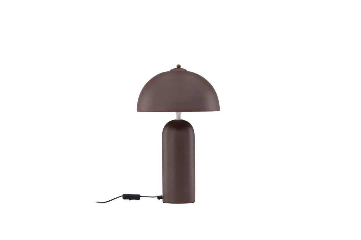 Corello 45cm Bruin tafellamp Van Venture Design - Zowel de lampenvoet als de lampenkap zijn gemaakt van steen, wat de kamer een rustieke uitstraling geeft.