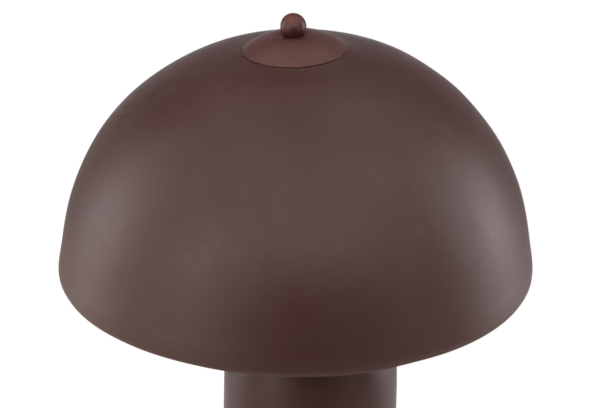 Corello 45cm Bruin tafellamp Van Venture Design - Zowel de lampenvoet als de lampenkap zijn gemaakt van steen, wat de kamer een rustieke uitstraling geeft.