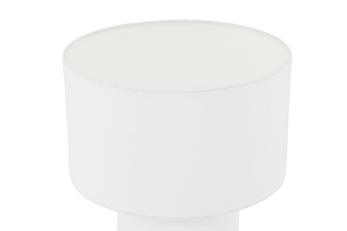Globia 40cm Wit tafellamp Van Venture Design - De lamp verspreidt een prachtig licht, wat een harmonieuze en rustige sfeer aan de kamer toevoegt.