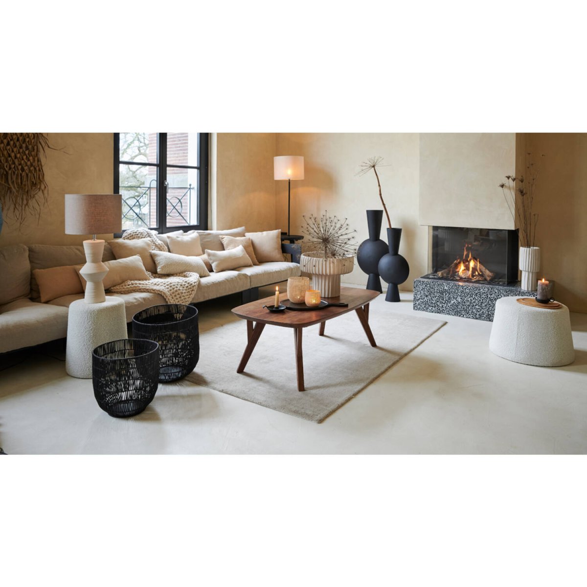 Ayla 60cm Crèmewit lampenvoet Van Light & Living - 