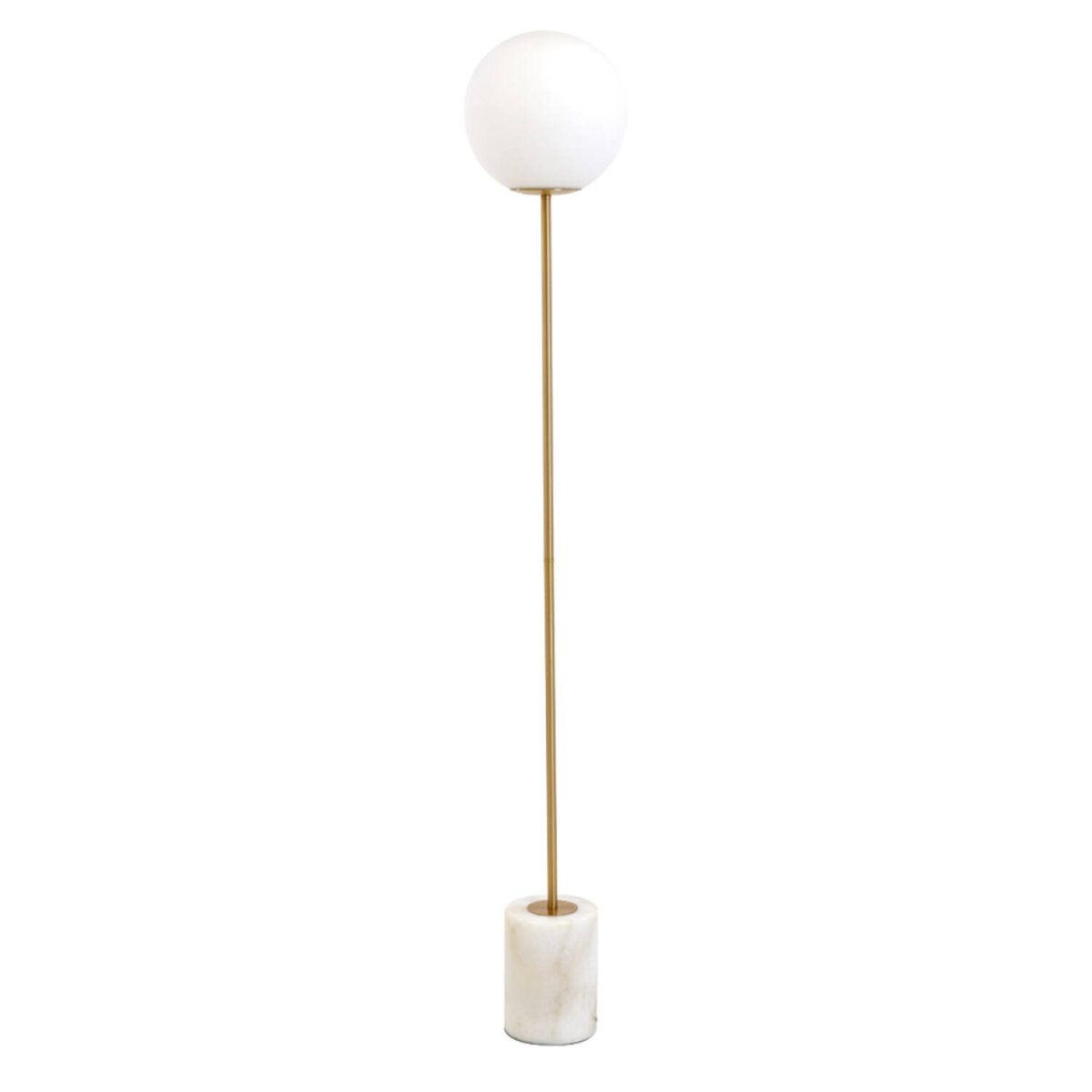 Medina Antiek messing vloerlamp Van Light & Living - De basis van marmer in combinatie met de basis van aluminium met antieke messing afwerking draagt bij aan de elegantie.