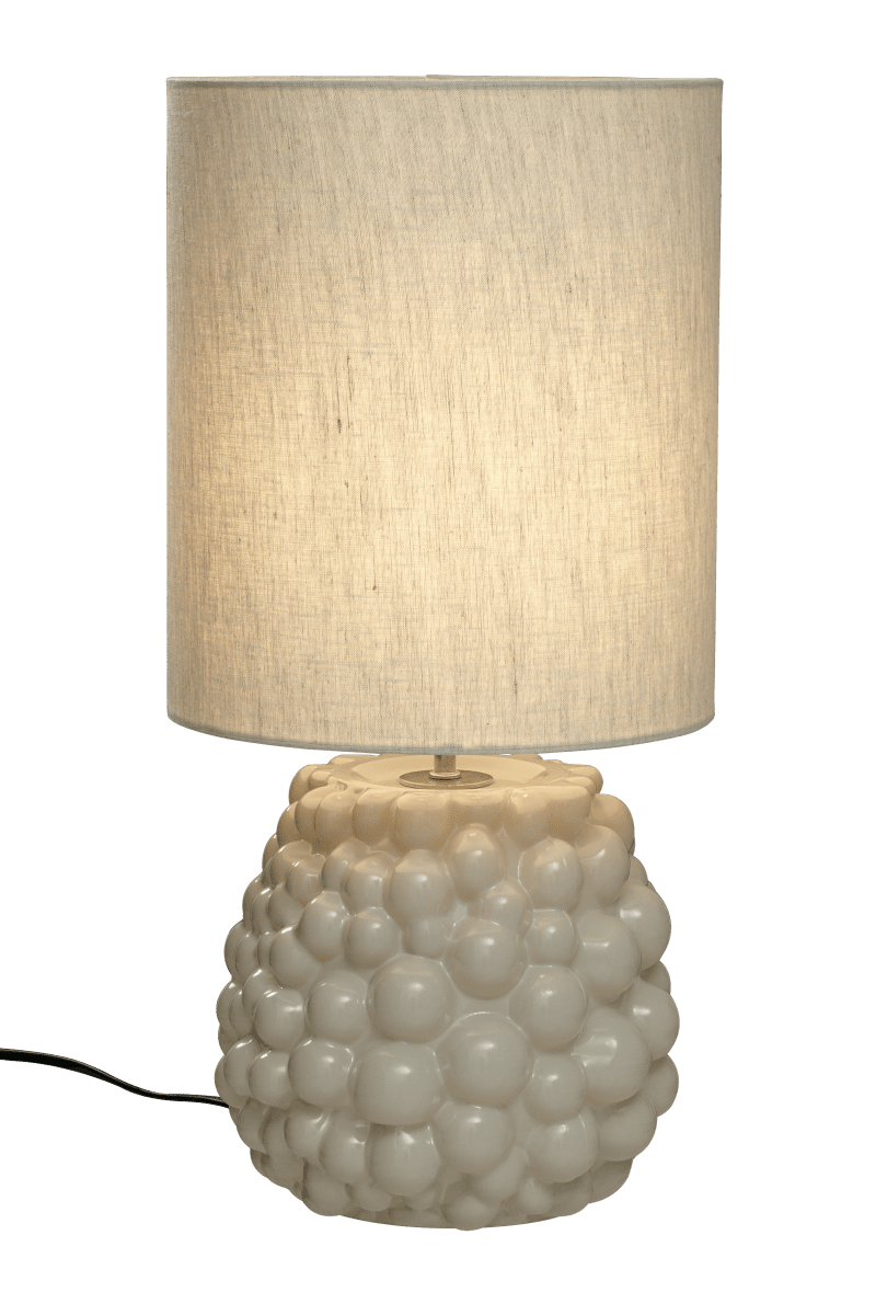 Bubbles 48cm Natuurlijk wit tafellamp Van Aneta Lighting - De spannende Bubbles tafellamp heeft een unieke glazen lampenvoet met een textuur van verschillend gevormde bellen.